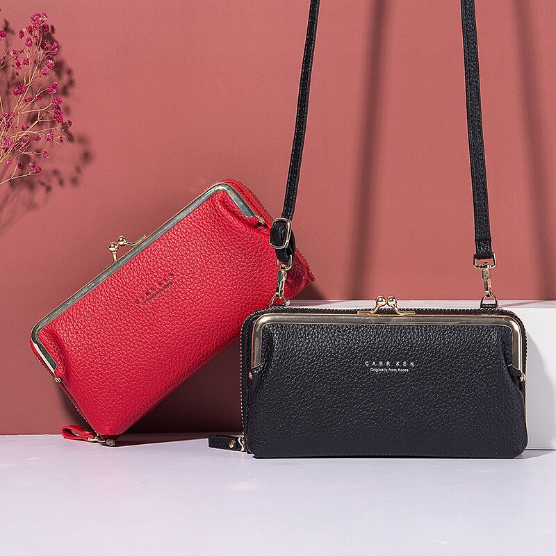 Soft PU Leather Crossbody Bags For Women Small Mini with Metal Handle Lady Shoulder Messenger Bag Handbags