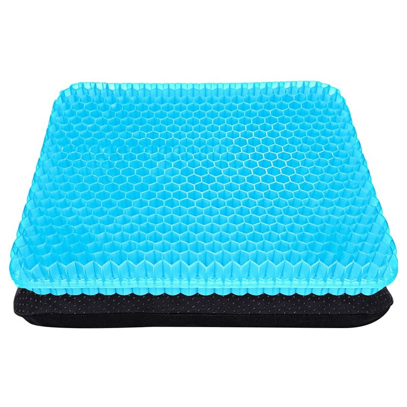 Cojín ortopédico de Gel para asiento, funda de tela antideslizante, transpirable, para silla y coche: Rosa