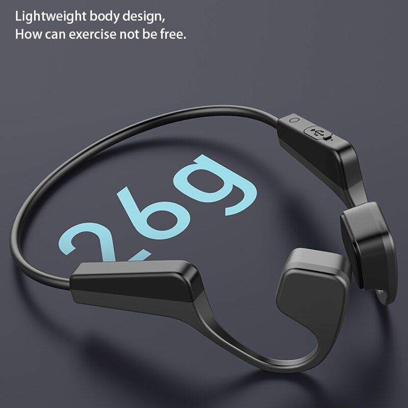 V11 Bluetooth Draadloze Lichtgewicht Beengeleiding Oortelefoon Outdoor Sport Stereo Sensing Waterdichte Headset Met Microfoon