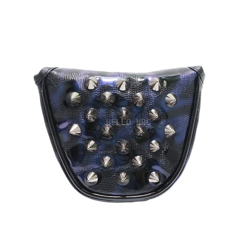 HELLO NRC Golf Club Headcover Rivet Mallet Putter Cover Gradient Color Cool Purple and Blue Gradients