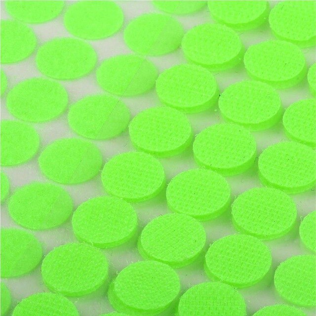 10Mm 270 Pairs Kleurrijke Lijm Klittenbandsluiting Tape Dots Magic Sticker Ronde Sterke Zelfklevende Dual Lock magic Tape: Green