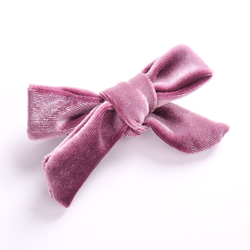 Haaraccessoires Kids Fluwelen Haarelastiekjes Voor Meisjes Solid Knoop Haarspeldjes Baby Mini Haarspelden Handgemaakte Haarspeldjes Hoofddeksels: 5