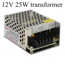 Veilige eenvoudige bediening AC 220 V 50 ~ 60 HZ naar DC 12 V 25 W Verlichting Transformator LED strip voeding Drive