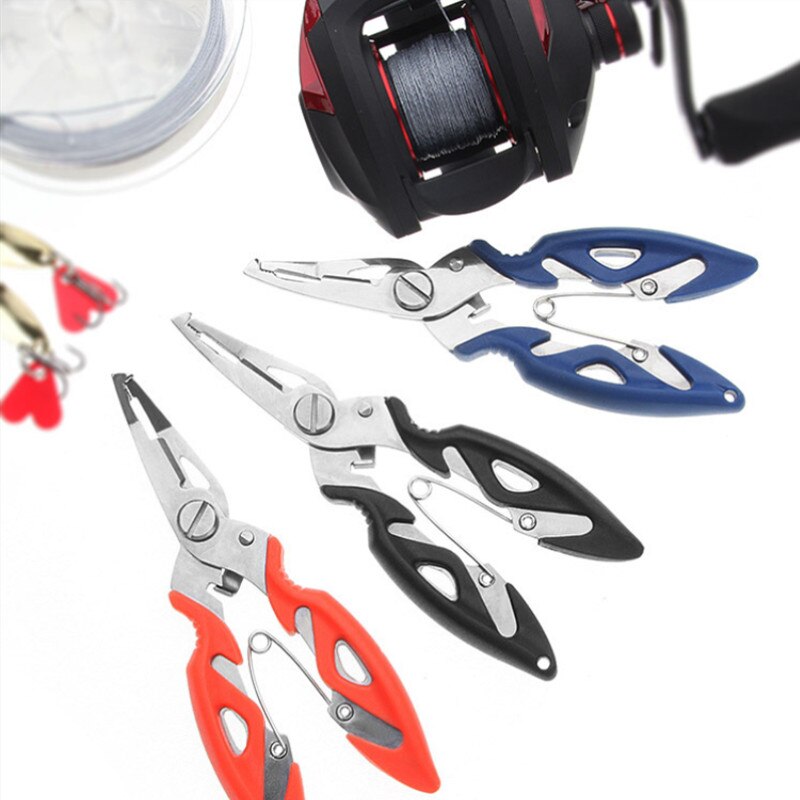 Fishing Plier+Oxford bag Scissor Braid Line Lure Cutter Hook Remover Tackle Tool Cutting Fish Use Tongs Scissors Fishing Pliers