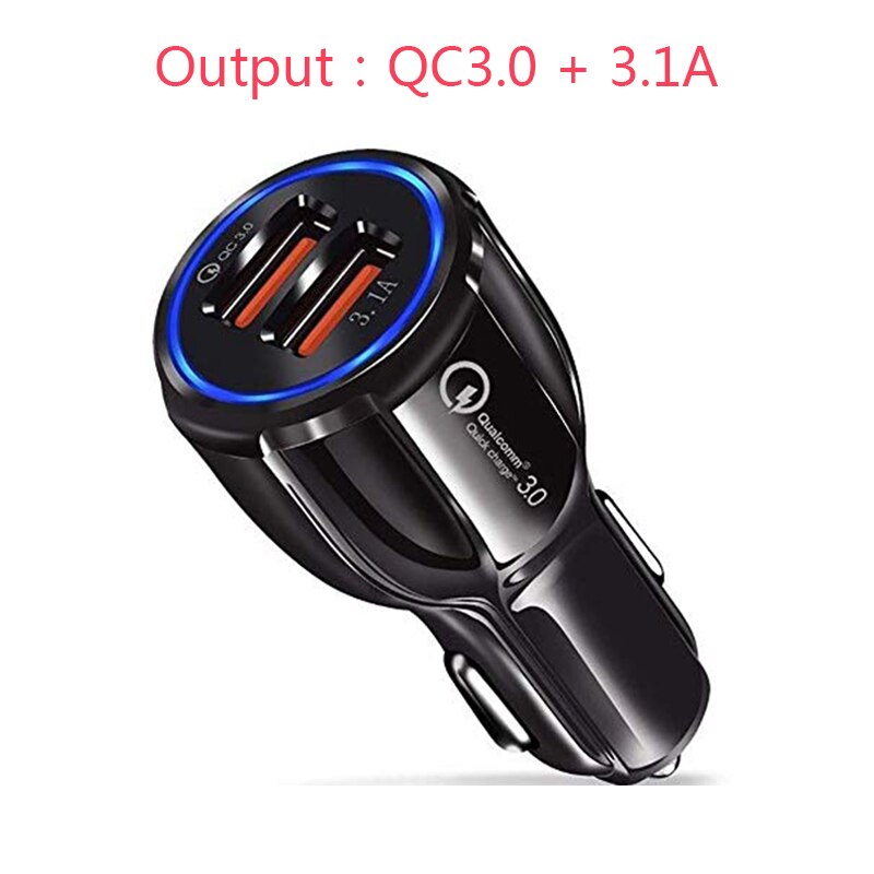 VIKEFON USB Auto Ladegerät Schnell Ladung 3,0 QC 3,0 praktisch USB Typ C Schnelle Ladung für iPhone X Samsung xiaomi Auto-Ladegerät: B