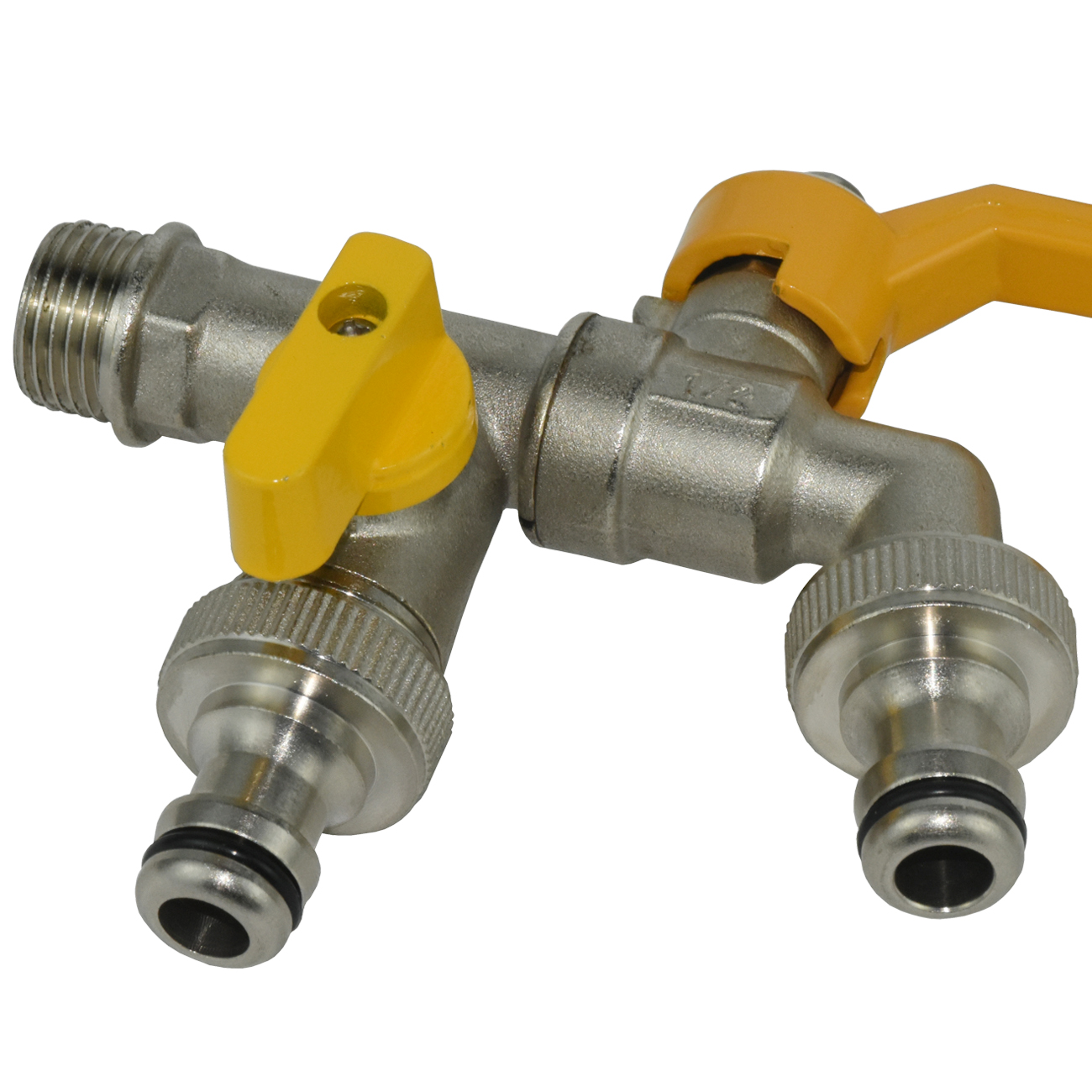 Tuinslang Kraan Adapter 1/2 ''IBC Watertank Connector 2-weg 1-weg Irrigatie Messing Kraan Gezamenlijke Vervanging Fitting Kogelkraan