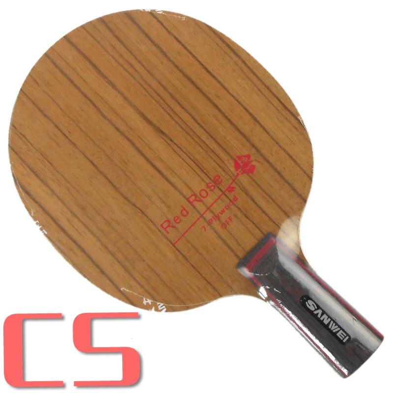 Sanwei H6 (H-6, H 6) Red Rosewood (7-madeira Compensada) Ataque + Loop OFF + Ténis de Mesa Lâmina para Raquete de Pingue-pongue: CS  short handle