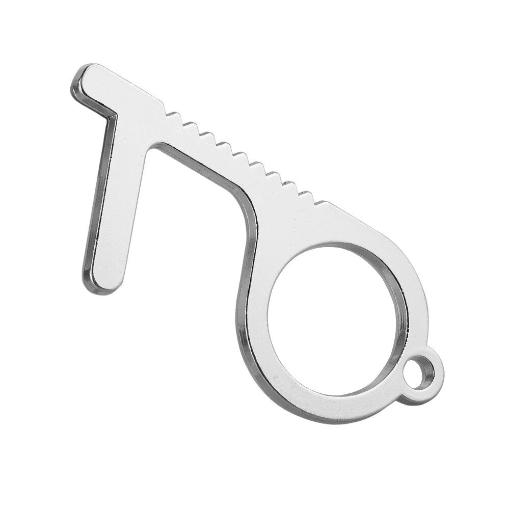 No-Touch EDC Door Opener Portable Press Elevator Safe Key Zinc Alloy Keychain Key Unbuckle With Universal Keychain Portable Hook