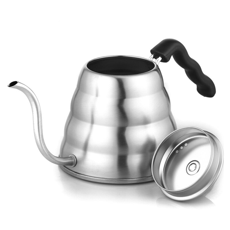750/1000/1200 Ml Rvs Koffie Drip Zwanenhals Pot Waterkoker Koffie Pot Cloud Vormige Hars Houder Giet Over fles