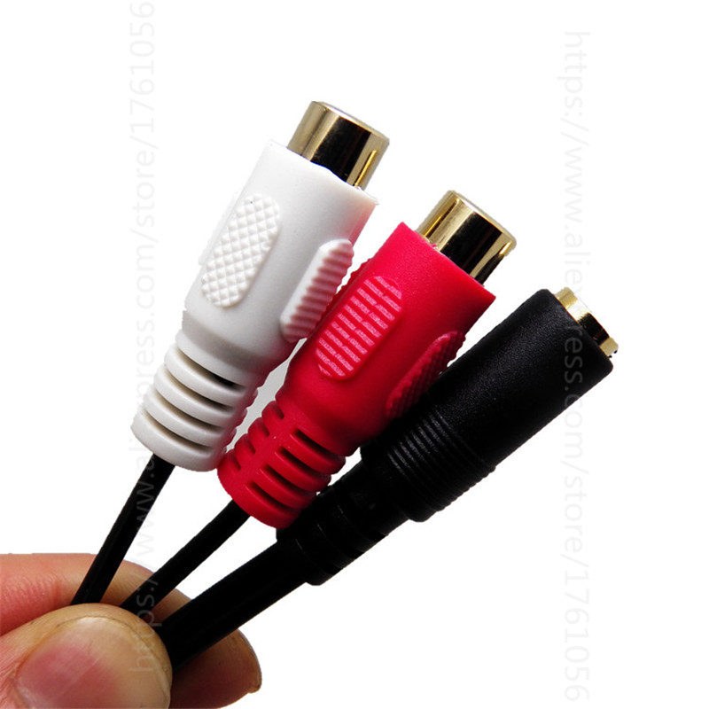 Kable audio 3,5 mm Jack Plug Fmale do 2 RCA żeńskie Stereo Adapter RCA Kabel do HDTV PC MP3 CD Player Uniwersalny