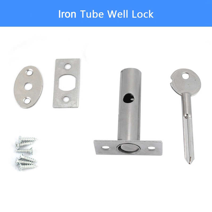 Iron Hardware Pipe Tube Well Invisible Lock for Fireproof Door Escape Aisle smart door lock