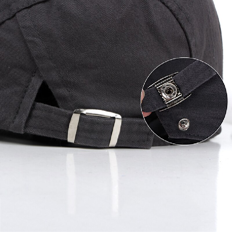Verstelbare katoenen baret pet voor buiten, ademend, effen kleur, heren casual vizier hoed, lente zomer dames heren eenvoudige baretten pet