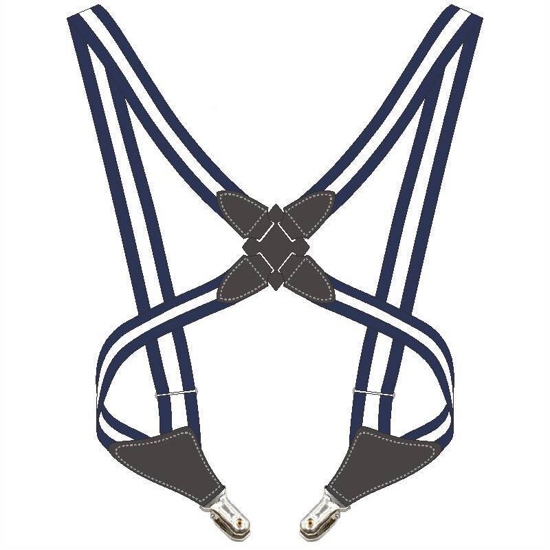 Vintage Holster-Style Elastic Side Clip Suspenders For Men Accessories Cross-Over Back Adult Braces Strap Suspenders 105x2.5cm: Blue