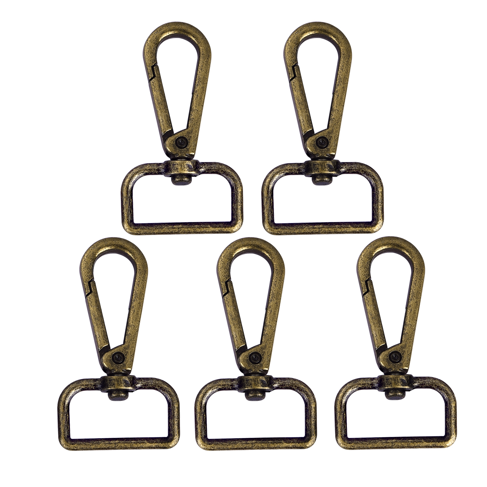 5PCS Alloy Metal Snap Hooks Clasps Strap Buckles Lobste Clip Hook For Keychain Bag Key Rings Making Bag Chain Part Craft Sewing: 3# / antique silver