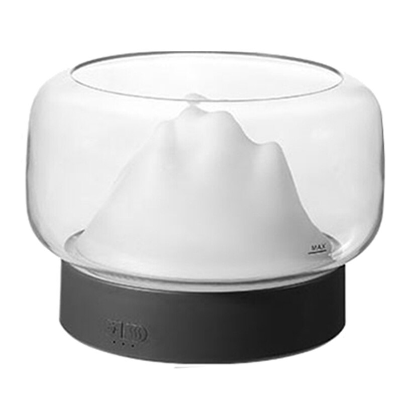 Aroma Diffuser 400ML Mountain View Essential Oil Aromatherapy Difusor with Warm and Color LED Lamp Humidificador: Light Grey