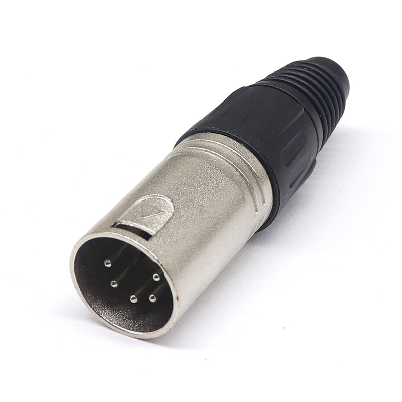 3/4/5PIN Canon Hoofd Microfoon Plug Microfoon Hoofd Xlr Balanced Head Drie-Core Vergulde canon Mannelijke En Vrouwelijke Hoofd: 5PIN silver male