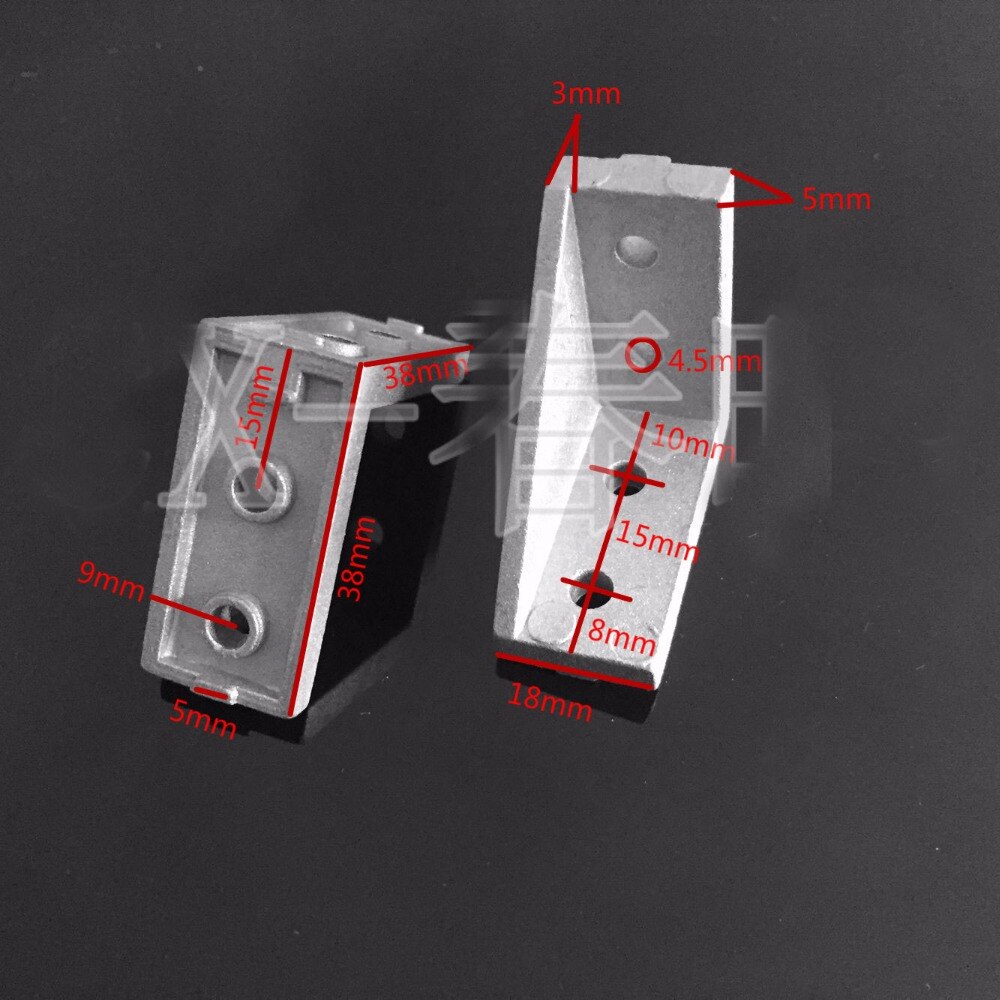 2040 corner bracket right angle connection 90 degrees bracket 2040 bracket for EU 20 aluminum profile slot 5mm 6mm