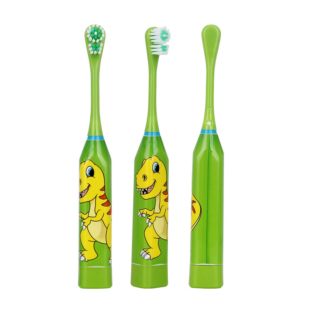 Elektrische kindertandenborstel, kindertandenborstel, peutertandenborstel, dubbelzijdige tandenborstelkoppen met 2 stuks kop, cartoonpatroon