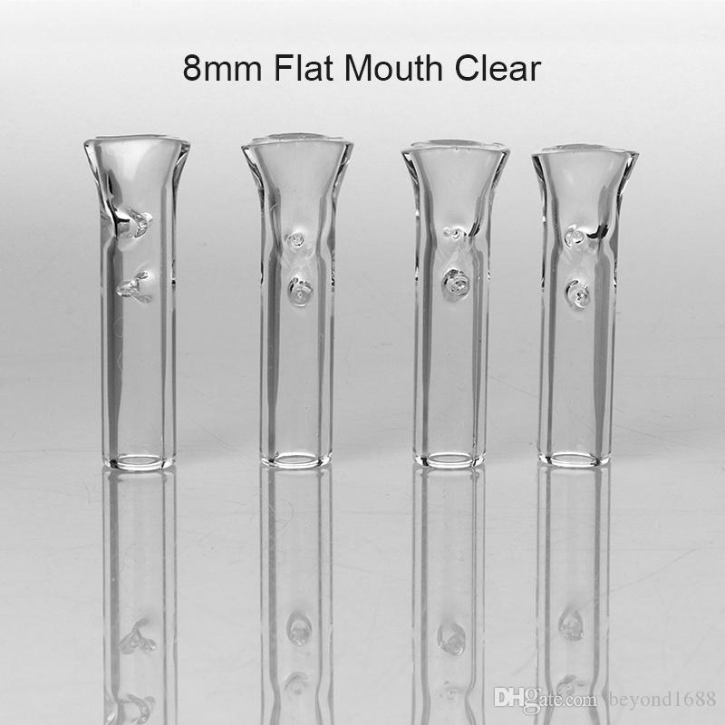 10 stück Glas Filter Tipps Flache Mund Rauchen Zubehör
