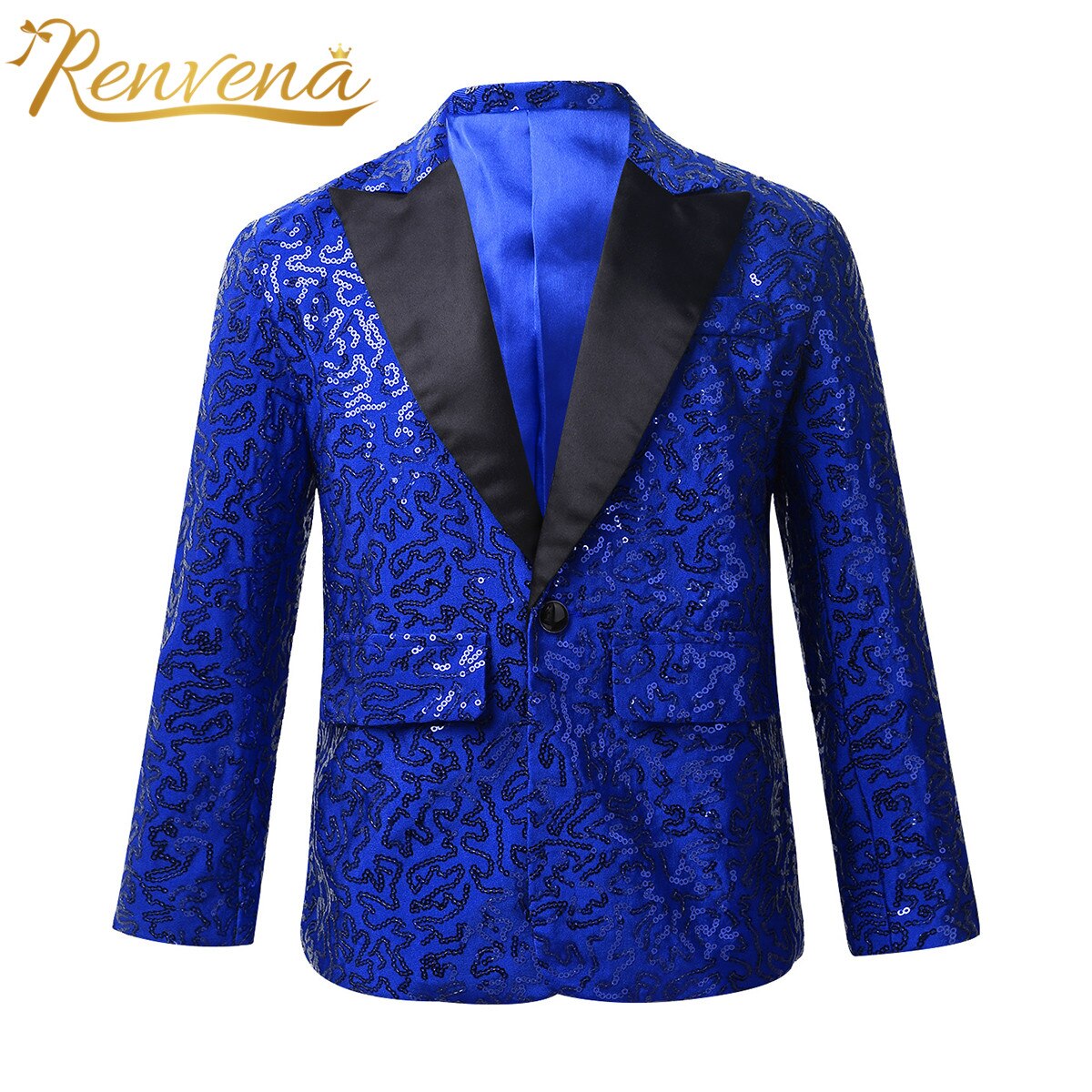 Boys Blazer Kids Suits Stylish Sequins Lapel Suit Coat Boy Jacket Wedding Blazer Tuxedo Banquet Birthday Party Suit Outwear