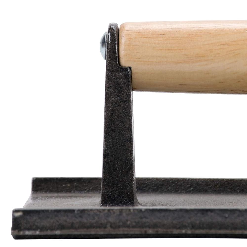 Iron Steak Weights,BBQ Heavy Weight Bacon Press with Wooden Handle for Grill ,Burgers and Sausage Sausage Maker