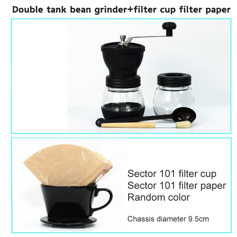 Manual coffee bean grinder hand-cranked grinder household small-scale washed ceramic grinding core manual grinder: 6