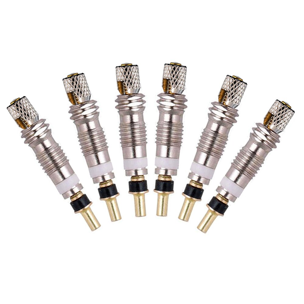2/6/12PCS Presta Valve Brass Core W/ Optional Tool CNC-machined FV MTB Road Bike Tubes Repair Tire Service Parts
