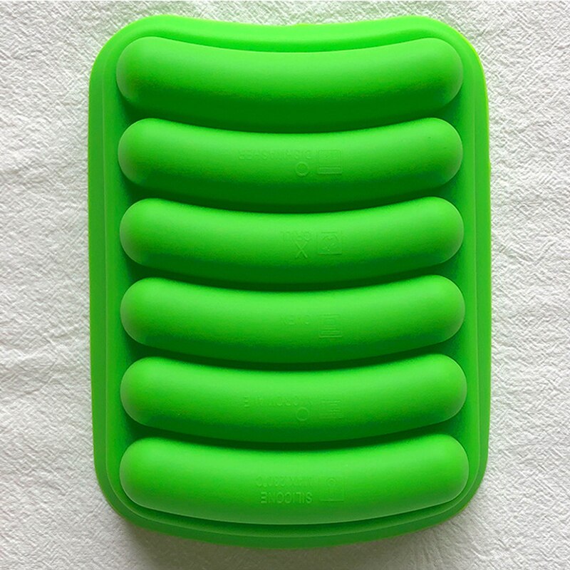 6 Grids Silicone Sausage Mould Mold DIY Maker for Making Bratwurst Dogs JS23