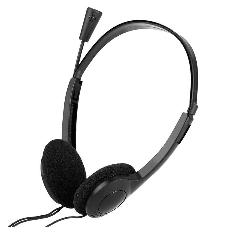 3.5mm Wired Stereo Headset Noise Cancelling Earphone With Microphone Adjustable Headband For Computer Laptop Desktop Clear Voice