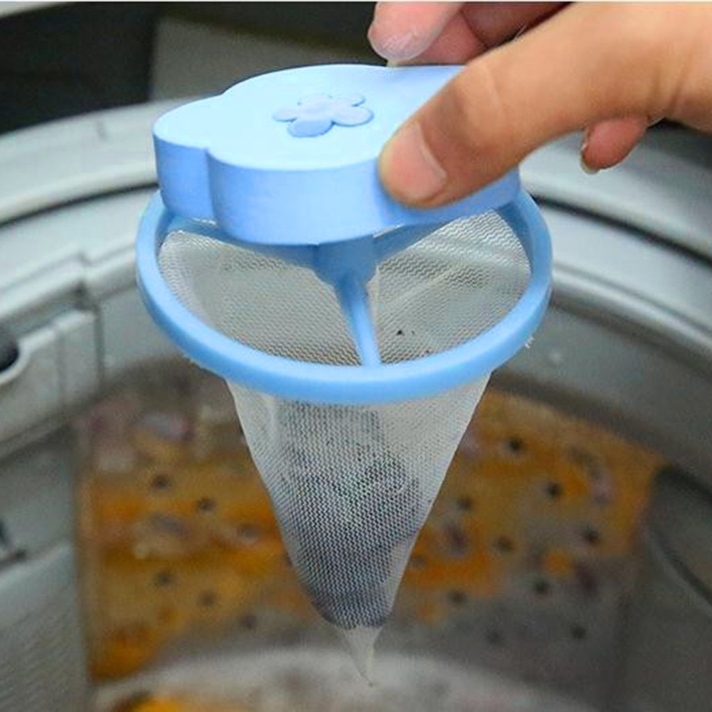 Mesh Filtering Hair Removal Floating 2Pcs Filter Bag Washer Style Laundry Clean
