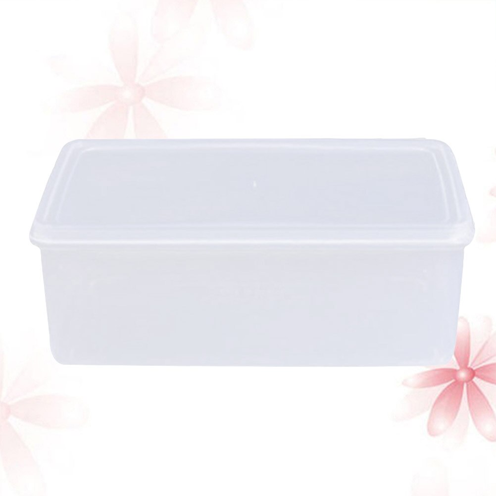 Cajón de plástico de una capa de 3,3 L, recipiente de almacenamiento de comida seca Rectangular para Caja de almacenamiento transparente con tapa para casa, barra de cocina