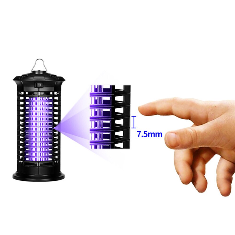 Insecticida fotocatalítico LED para exteriores, repelente de mosquitos eléctrico para jardín, con enchufe estadounidense, color negro