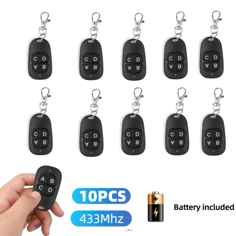 5-20pcs 433MHz Remote Control Universal Garage Remote 4 Buttons Duplicator Controller Replacement Wireless Car Keys for Garage: Pink