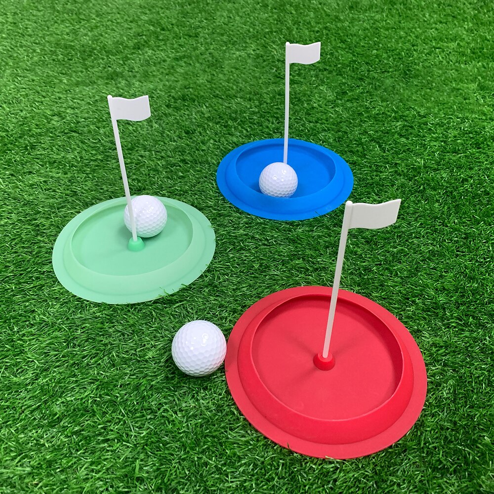 Indendørs golf putting green hul cup praksis med flag putter træner udendørs træningshjælpemidler forsyninger