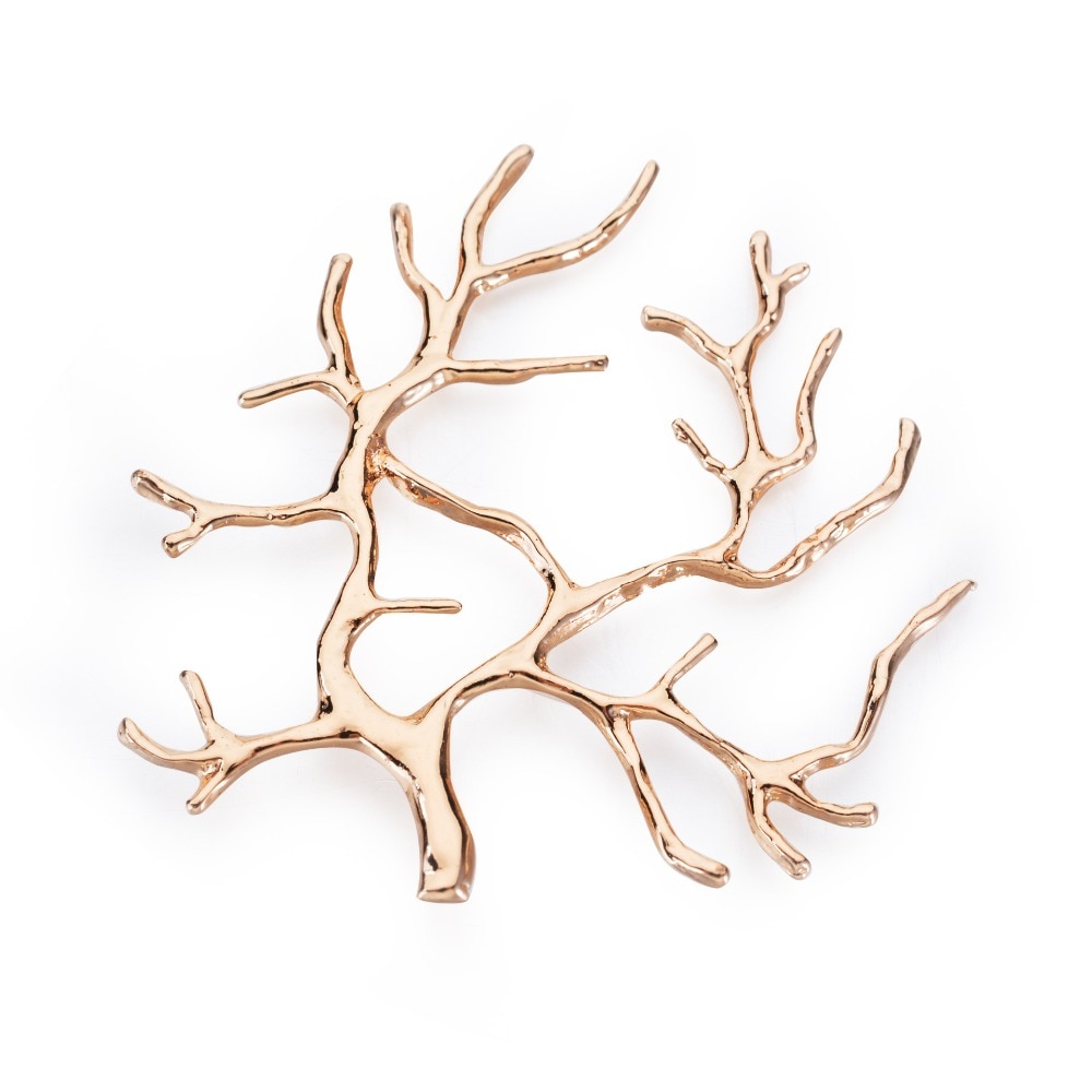 4PCS 35x39MM 24K Gold Color Plated Brass Branch Charms Pendants Diy Jewelry Findings Accessories