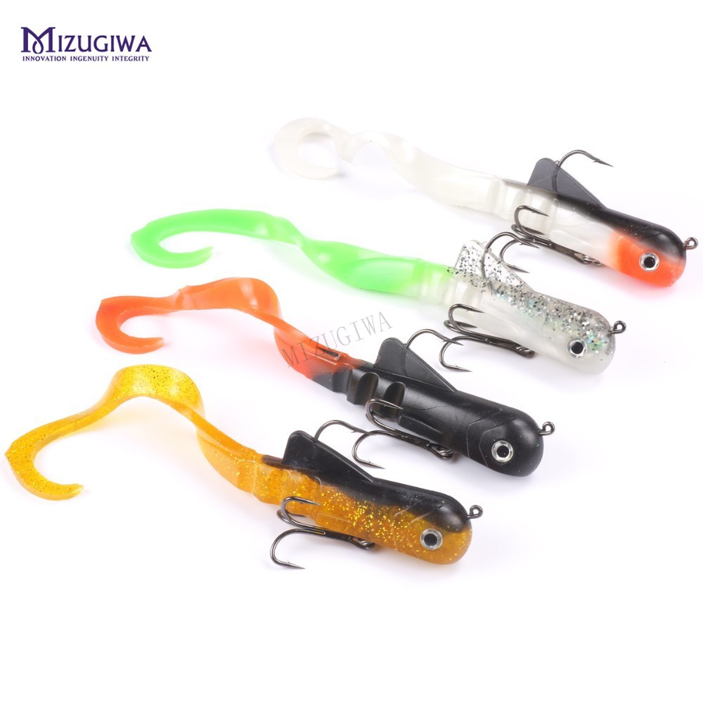 MIZUGIWA-señuelo blando para pesca, cebo blando Zabder, sábalo de agua dulce, aparejos de pesca, Bulldog, Lucio, Leurre grueso, sábalo Souple