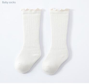 Baby Strümpfe Neugeborenen Baby Mädchen Junge Stulpen Kleinkind Sommer Junge Strumpf Baumwolle Dünne Seide Strümpfe Beine Warme Baby Lange Socken: Weiß / 1 zu 3Jahr