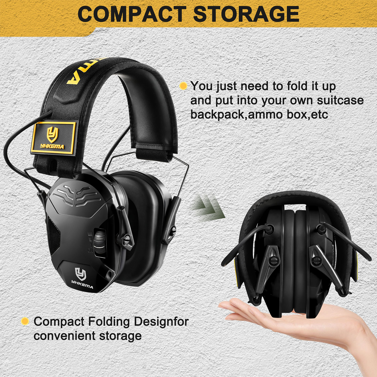 2025 Elektronische Schieten Oorbeschermer Anti-geluid Hoofdtelefoon Geluidsversterking Gehoorbescherming Headset Opvouwbaar met case