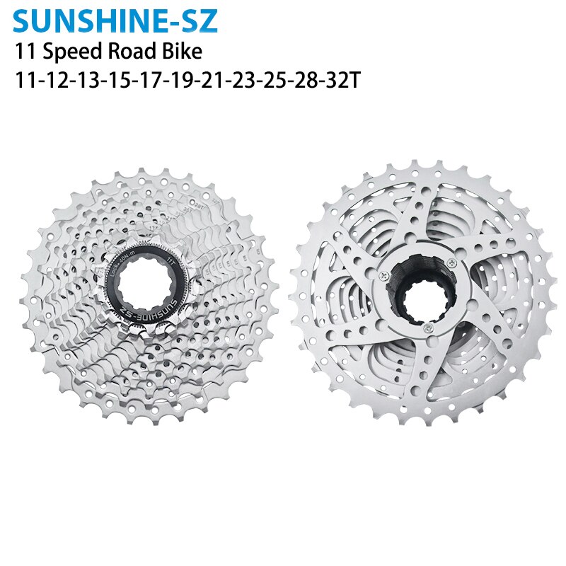 SONNENSCHEIN Rennrad 8/9/10/11 Geschwindigkeit Velocidade Fahrrad Kassette 11-23T/25T/28T/30T/32T/34T/36T Freilauf Kettenrad für SHIMANO: 11S 11-32T
