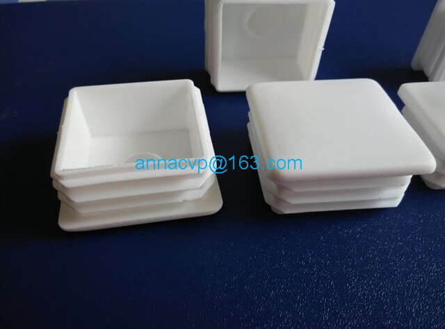 10PCS trailer plastic end square cap,plastic end square cap, square ribbed inserts-trailer-tubes , trailer parts 40mm x 40mm