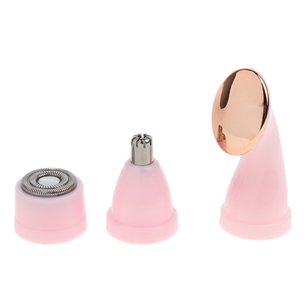 Vrouwen Elektrische Wenkbrauw Facial Nose Hair Remover Trimmer Set Battery Operated