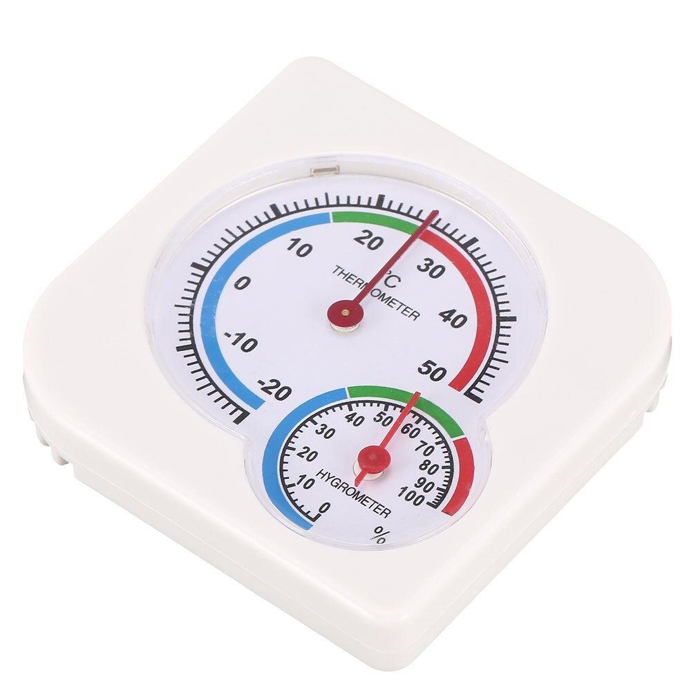 Användbar vit minitermometer för förskola babyhus rum våthygrometer  -20 ~ 50 grader c temperaturmätare för inomhusbarn