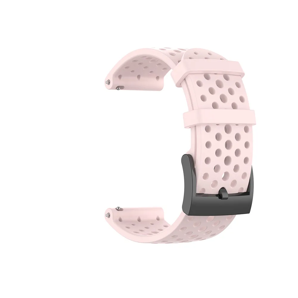 Silikon-Armband für Suunto Spartan Sport Wrist HR für Suunto 9/9 Baro/Suunto7/D5 Uhr 24 mm Ersatzarmband: Rosa