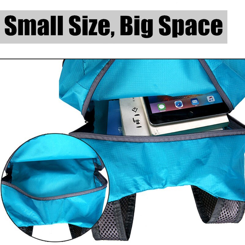 Mochila impermeable de 20L para hombre y mujer, bolso de día plegable, ultraligero, para viajes al aire libre, senderismo, escalada
