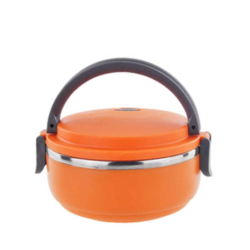 Thermal Insulated Lunch Box Bento Picnic Storage Mess Tin Food Jar Multilayer Stainless Steel For Outdoor Camping DIN889: Orange / 2