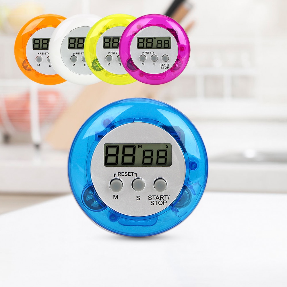 Contador de temporizador de cocina, reloj con alarma de Cuenta atrás práctica de cocina con soporte magnético, temporizador de Cocina Digital LCD