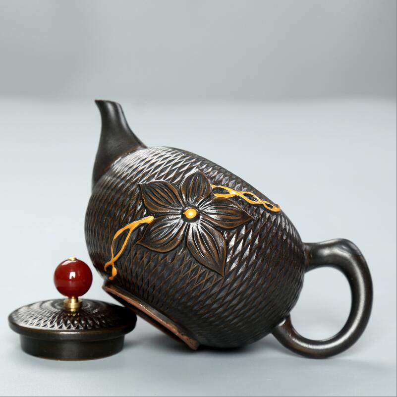 7pcs/10pcs lot Yixing tea set purple ceramic teapot wedding set of tea cups solid wood tea tray tea ceremony on