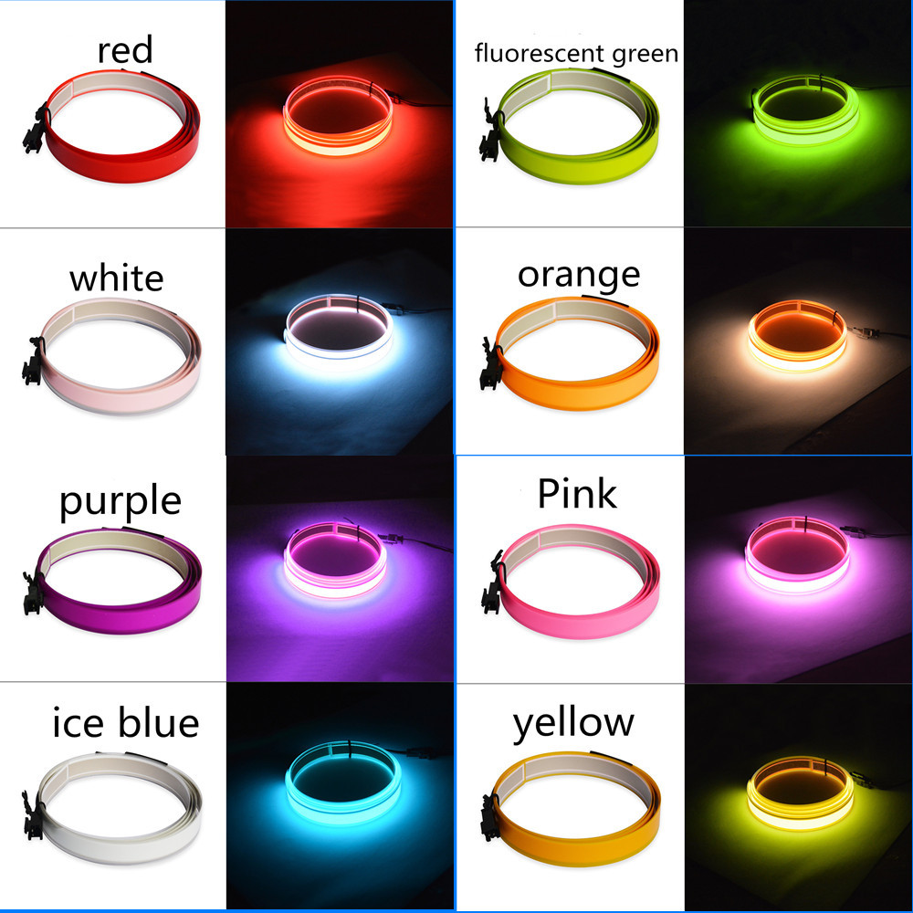 EL strips car LED strip light for DIY AD LOGO flexible neon lights glow rope Party decoration tape lamp USB 12V Backlight Panel