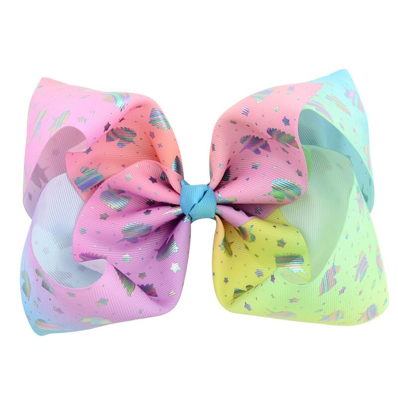 Épingles à cheveux pour filles | Gros nœud arc-en-ciel coloré imprimé grain, pince de cheveux, accessoires de cheveux pour enfants, fait à la main