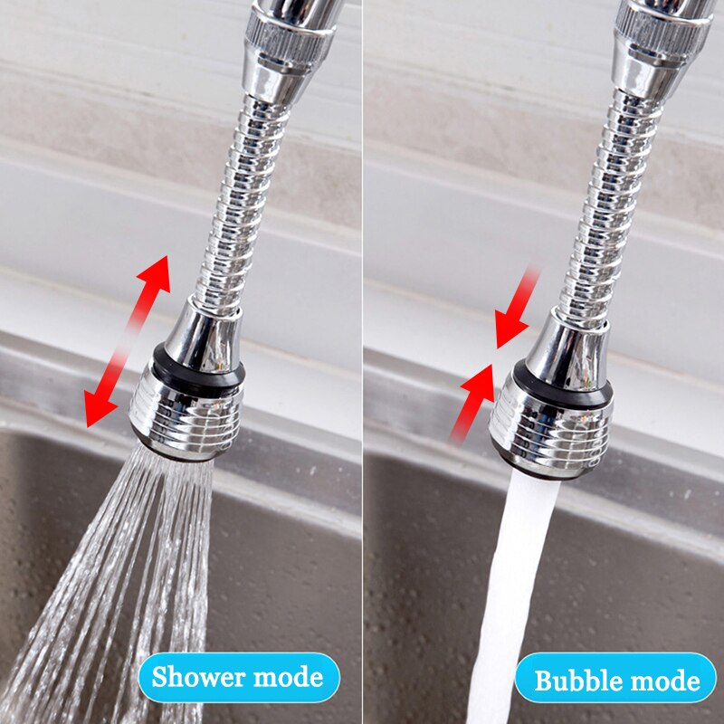 Adjustable Kitchen Faucet Extension Tube 360 Rotate Water Saving Tap Extender Adapter Nozzle Set for Bathroom Toilet Accessories